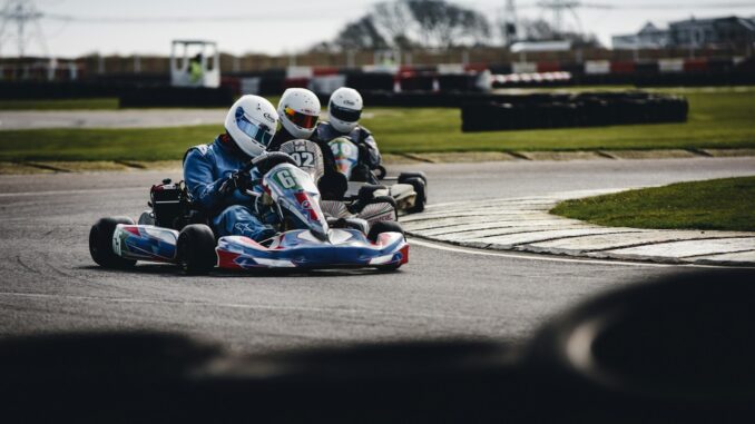 karting course de karting à trois