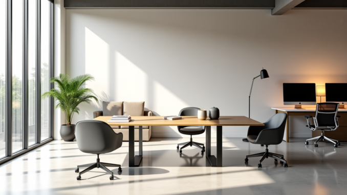 l'espace et la luminosité grâce à la décoration de bureaux professionnels